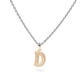 Pave Dome Letter D Necklace