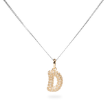 Pave Dome Letter D Necklace - PRMAL