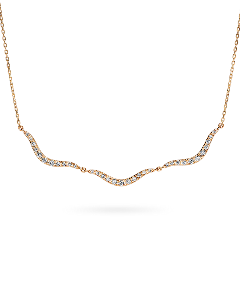 Trace Wave Trio Necklace - PRMAL
