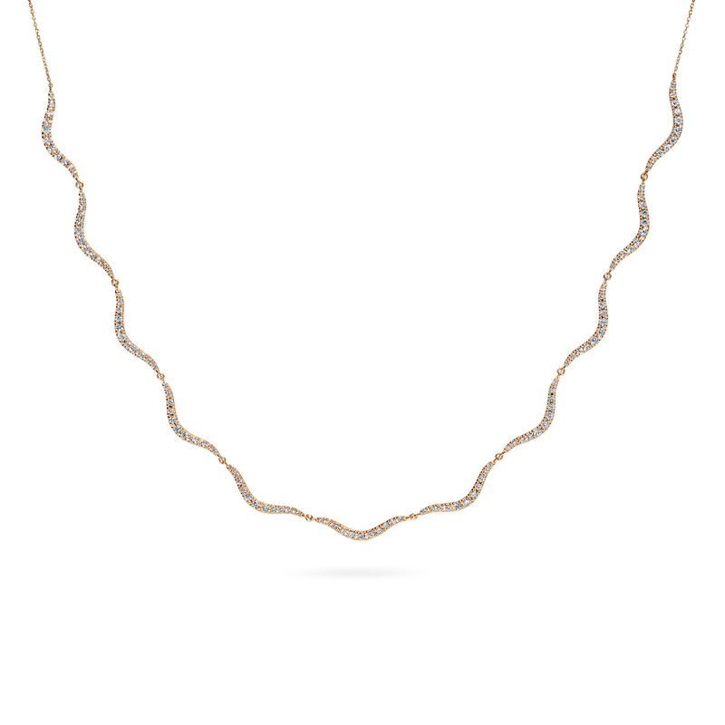 Trace Wave Eternity Choker Necklace - PRMAL
