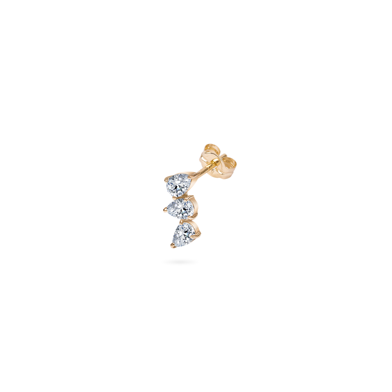 Trio Pear Stud Earring - PRMAL