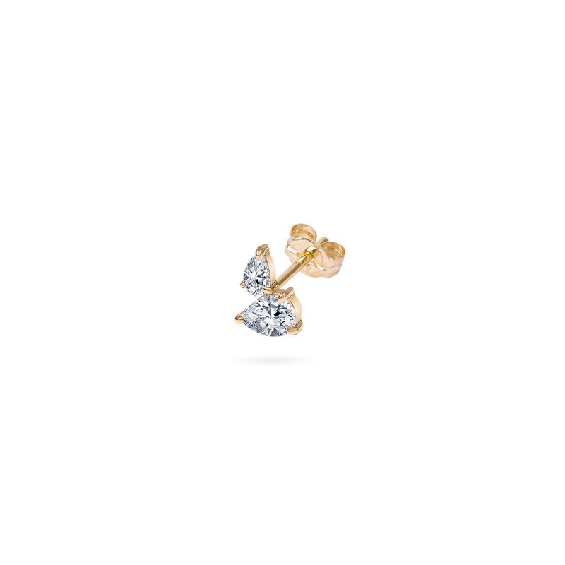 Duo Pear Stud Earring - PRMAL