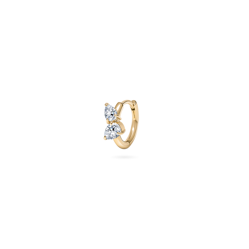 Duo Pear Hoop Earring - PRMAL