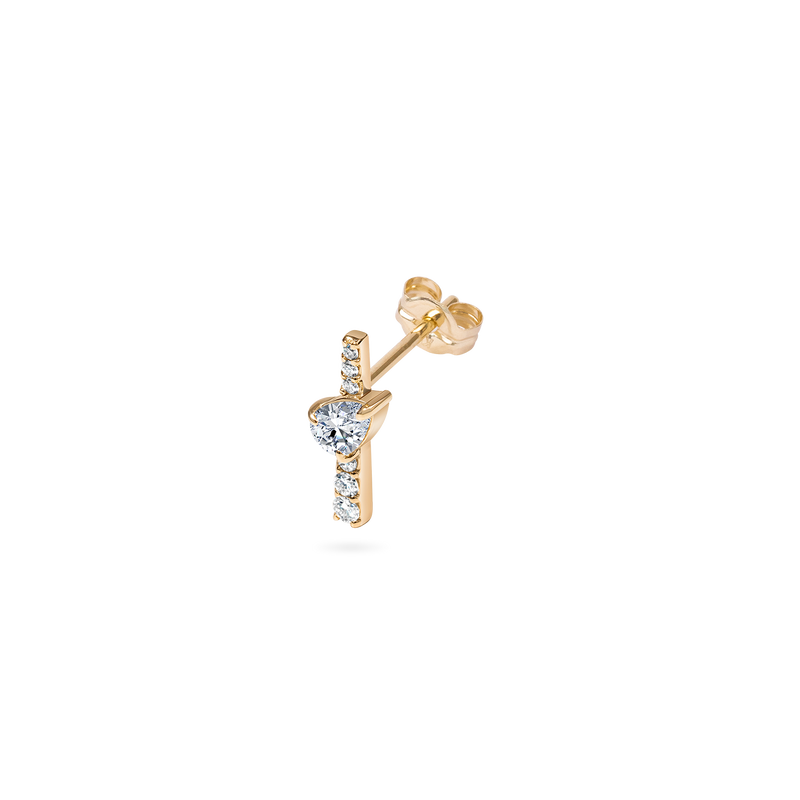 Frost Pear Stud Earring - PRMAL