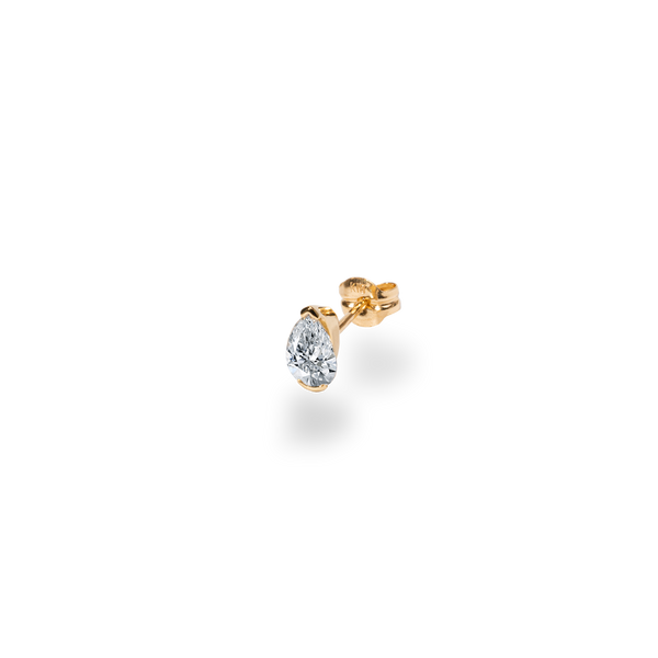 Facet 0.5ct Pear Stud - PRMAL