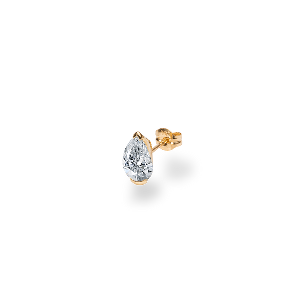 Facet 1ct Pear Stud - PRMAL