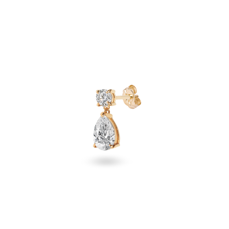 Pear Drop Diamond Earring - PRMAL