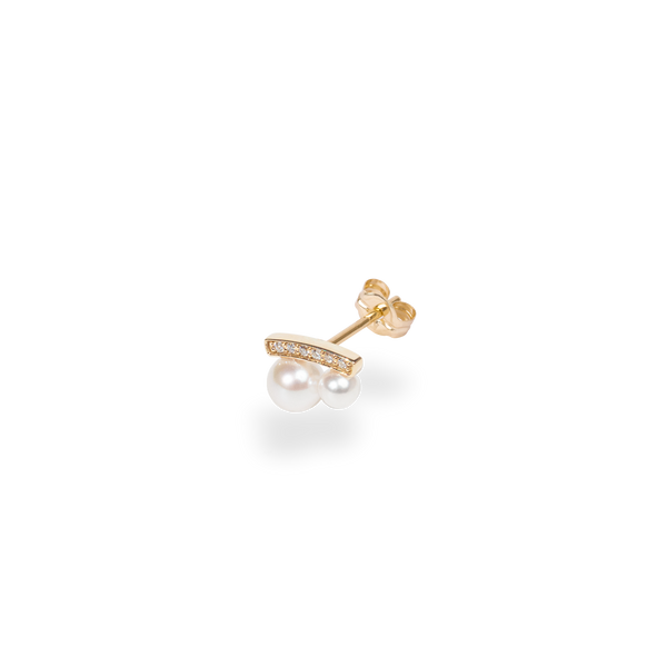 Drop Twin Pearl Earring - PRMAL