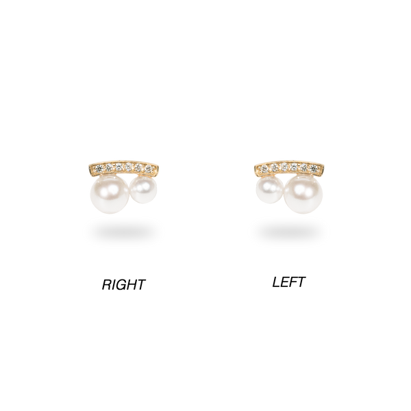 Drop Twin Pearl Earring - PRMAL