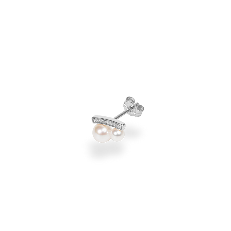 Drop Twin Pearl Earring - PRMAL