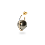 Black Pearl Oval Earring L - PRMAL