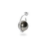 Black Pearl Oval Earring L - PRMAL
