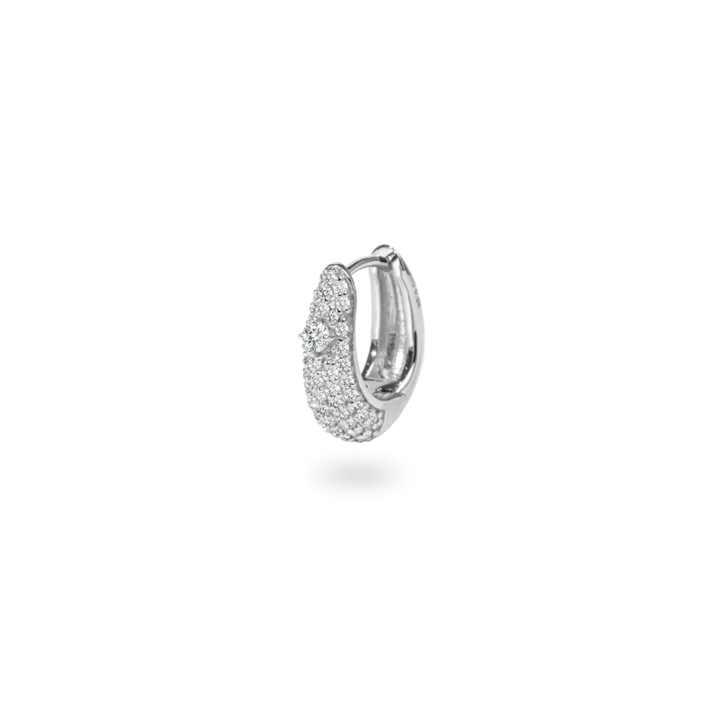 Drop Hoop Pave Earring M - PRMAL
