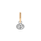 1ct Oval Diamond Hoop Charm - PRMAL