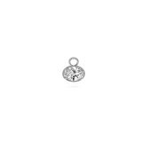 1ct Oval Diamond Hoop Charm - PRMAL