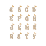 Pave Dome Letter Earring - PRMAL