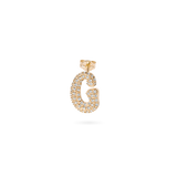 Pave Dome Letter G Earring - PRMAL