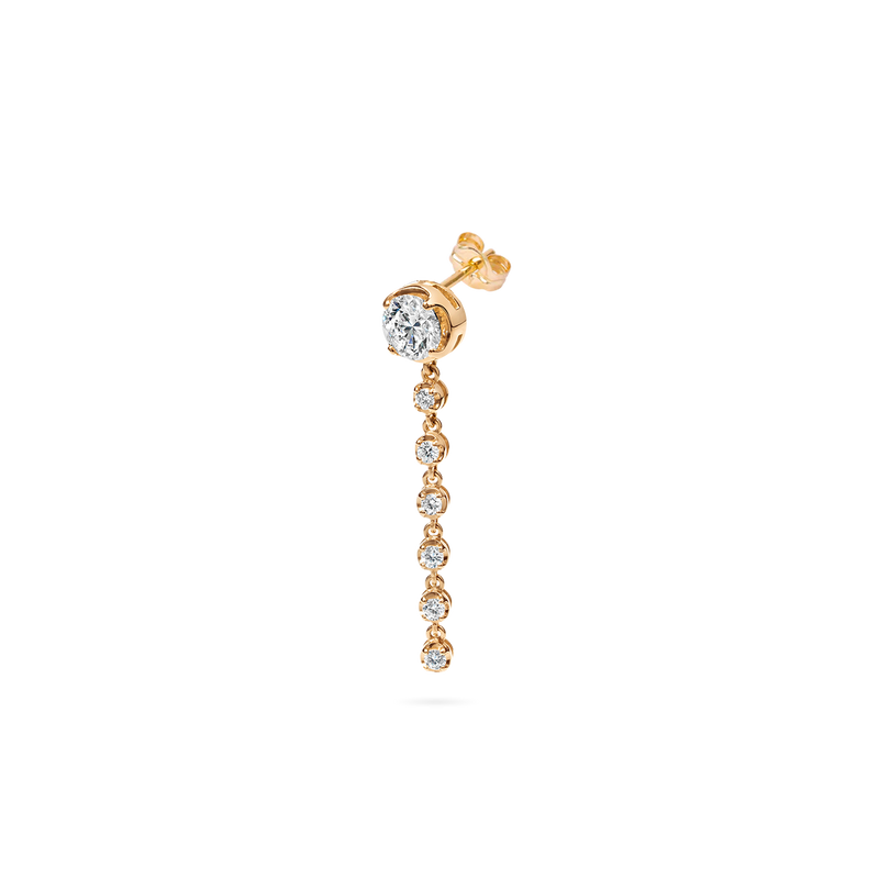 Tennis Chain Drop Earring - PRMAL