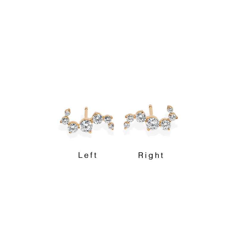 Lapse Diamond Wave Earring - PRMAL