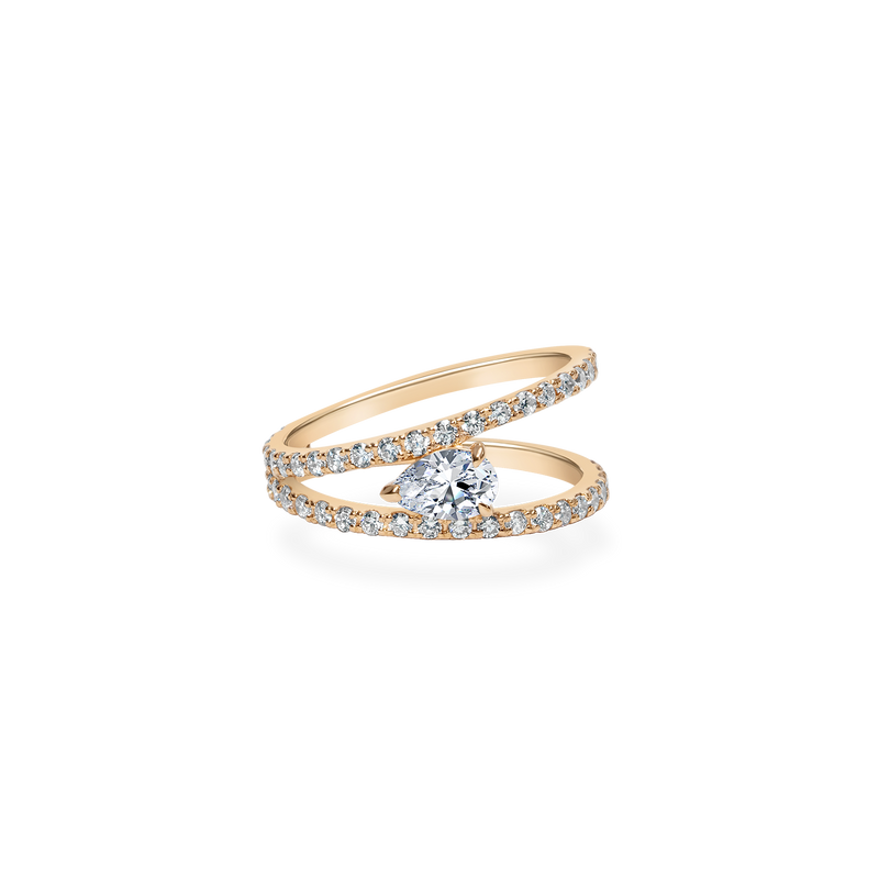Frost Pear Inset Ring - PRMAL