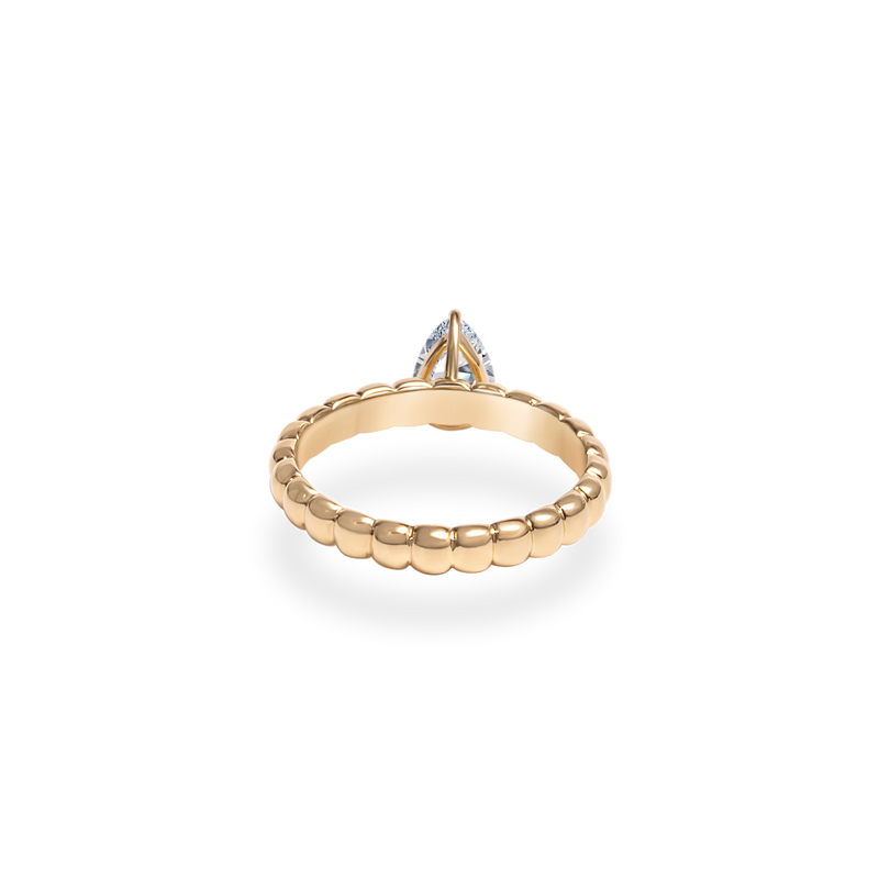 Pula Puff Solitaire Ring [Pear] - PRMAL