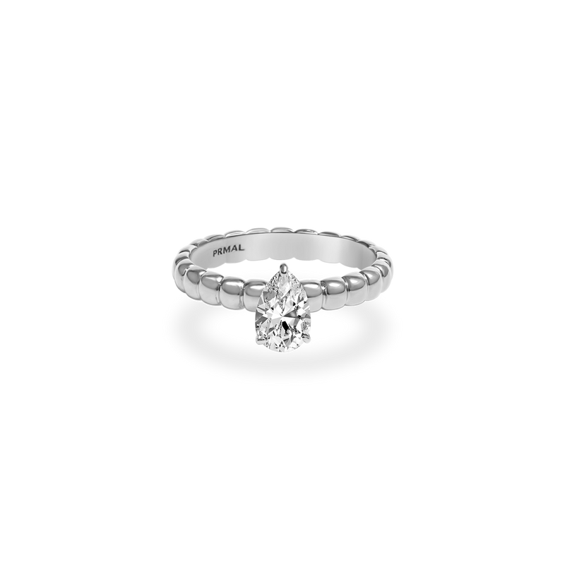 Pula Puff Solitaire Ring [Pear] - PRMAL