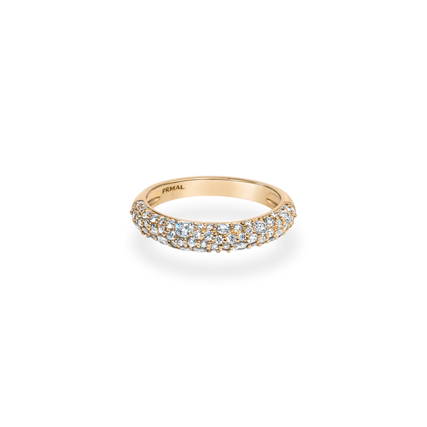 Mixture Pave Dome Ring [Bridal Edition] - PRMAL