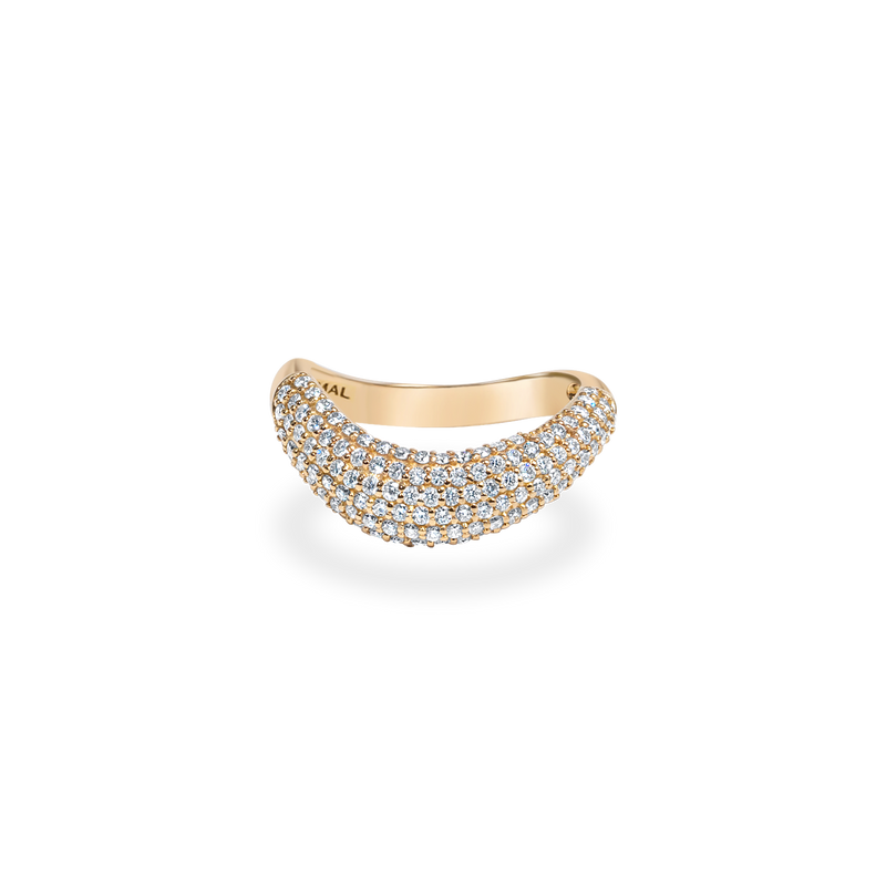 Pave Wave Dome Ring - PRMAL