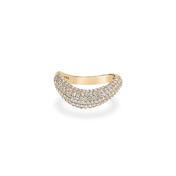 Pave Wave Dome Ring [Bridal Edition] - PRMAL