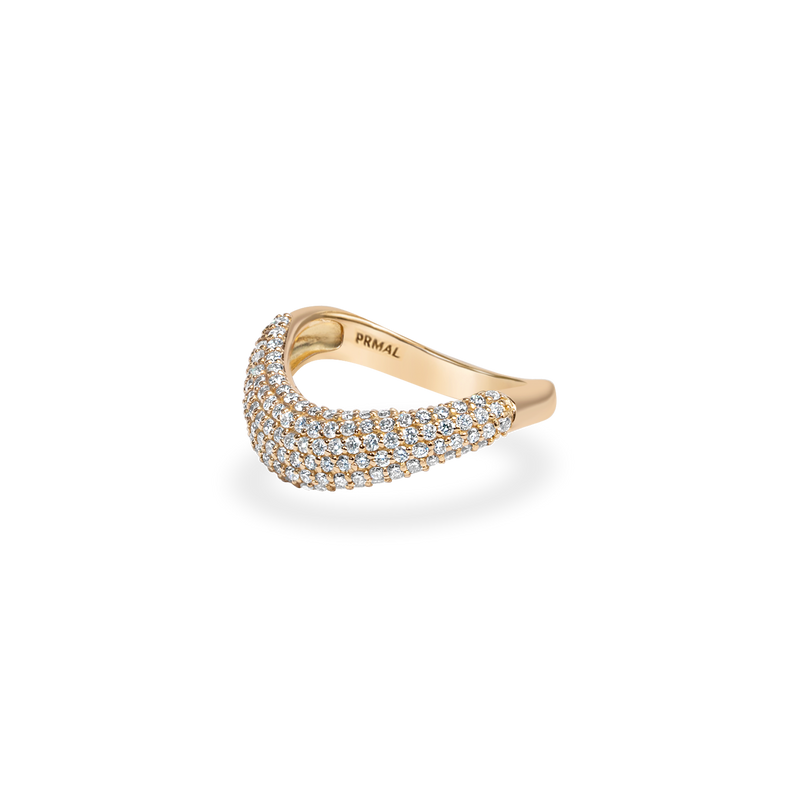 Pave Wave Dome Ring - PRMAL