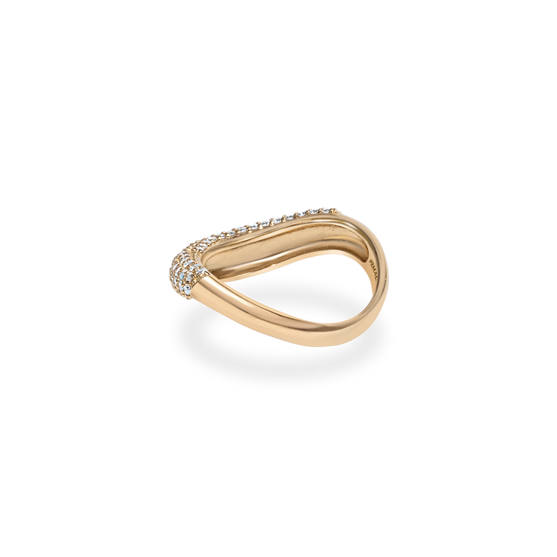 Pave Wave Dome Ring - PRMAL