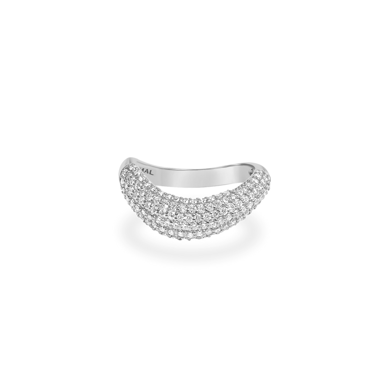 Pave Wave Dome Ring [Bridal Edition] - PRMAL