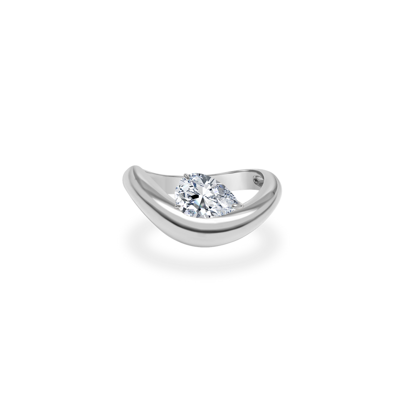 Infinity Wave Dome Ring [Pear] - PRMAL