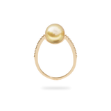 Golden Pearl Oval Ring