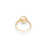 Golden Pearl Oval Ring