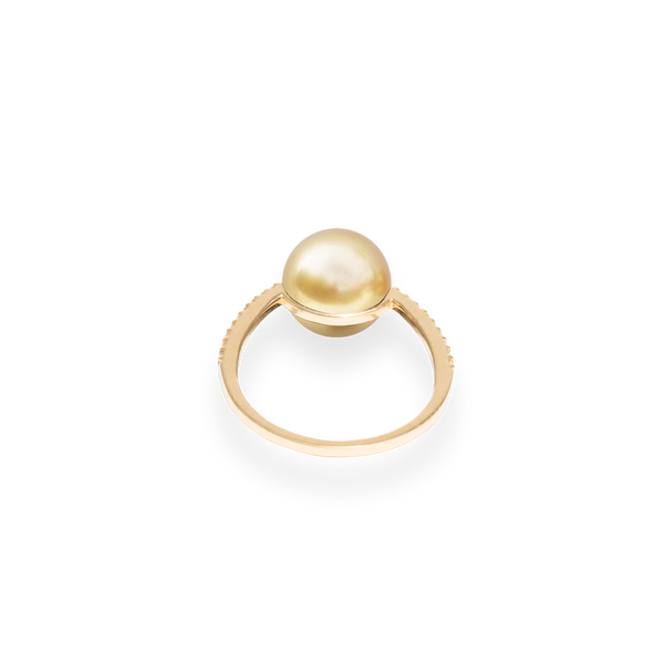 Golden Pearl Oval Ring - PRMAL