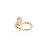 Bubble 1ct Oval Wave Ring