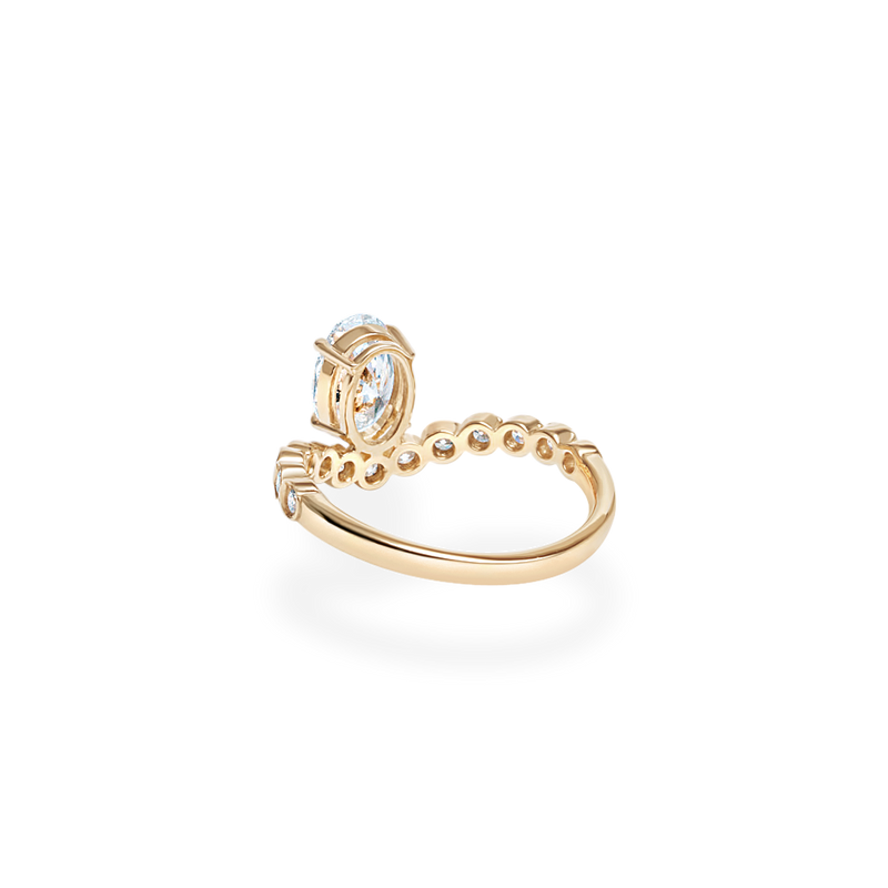 Bubble 1ct Oval Wave Ring
