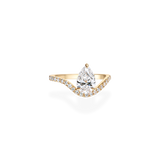 1ct Pear Wave Ring - PRMAL