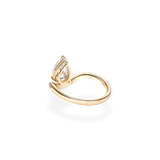 1ct Pear Wave Ring