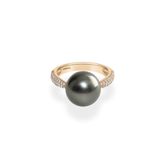 Grand Black Pearl Oval Dome Ring - PRMAL