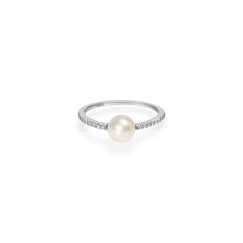 Petite Pearl Oval Ring - PRMAL