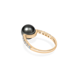 Black Pearl Oval Bold Ring - PRMAL