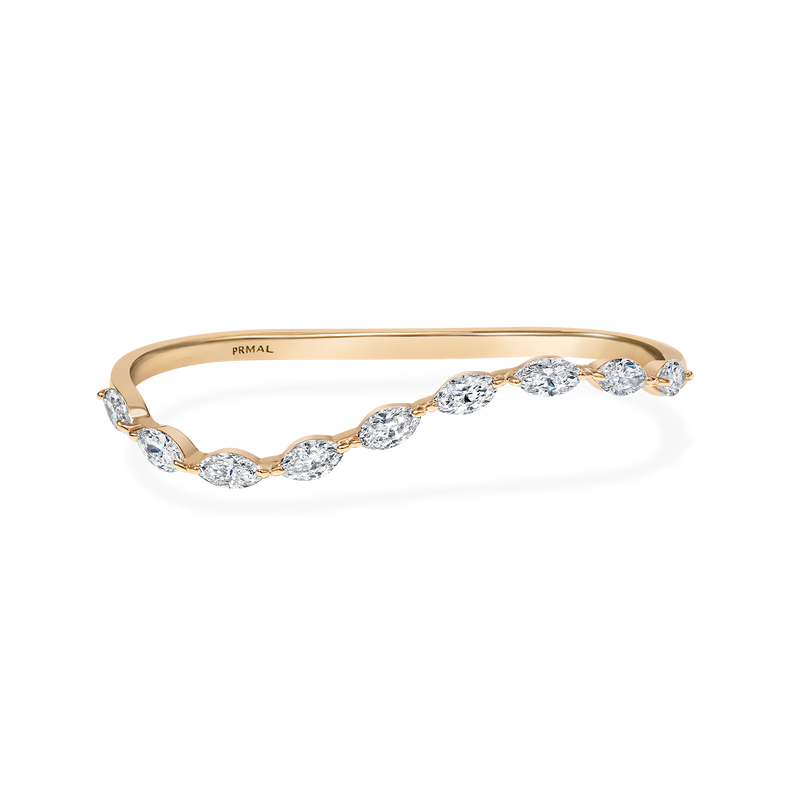Marquise Wave Double Finger Ring - PRMAL