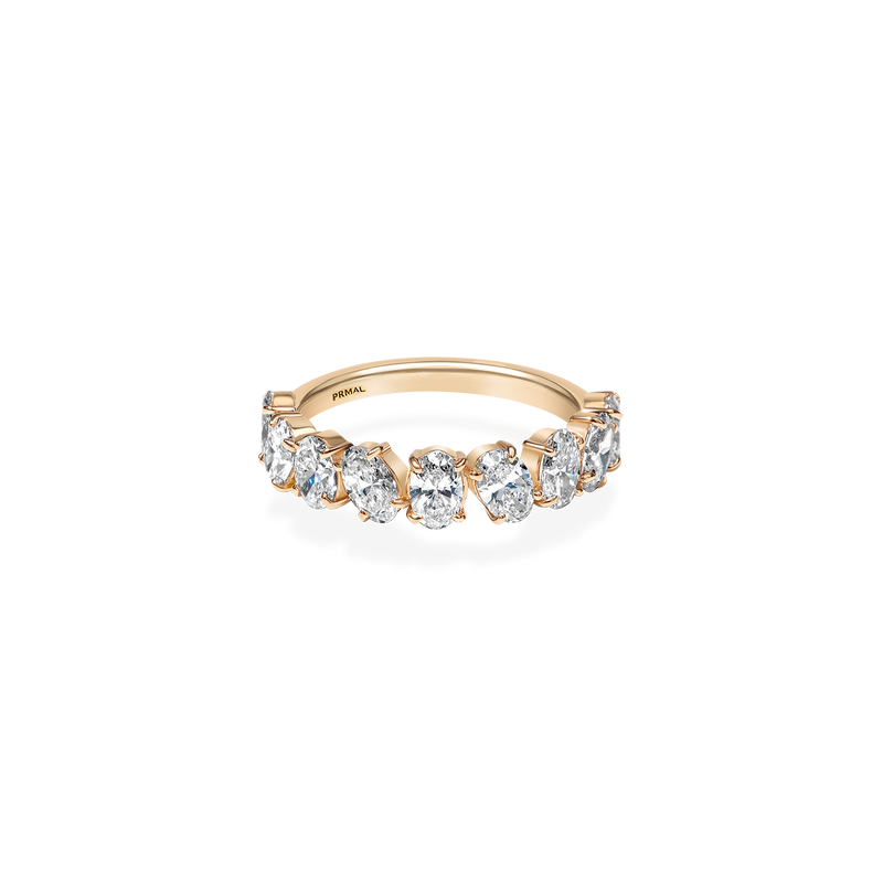 Oval Half Eternity Ring - PRMAL
