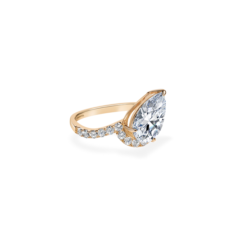 Infinity Pear Twin Wave Ring - PRMAL