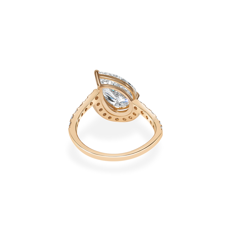 Infinity Pear Twin Wave Ring - PRMAL