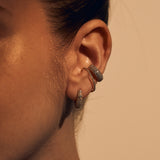Drop Hoop Pave Earring M - PRMAL
