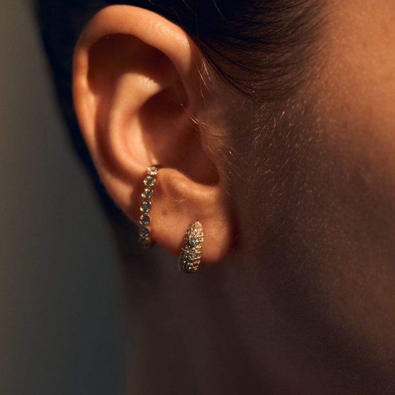 Drop Hoop Pave Earring S