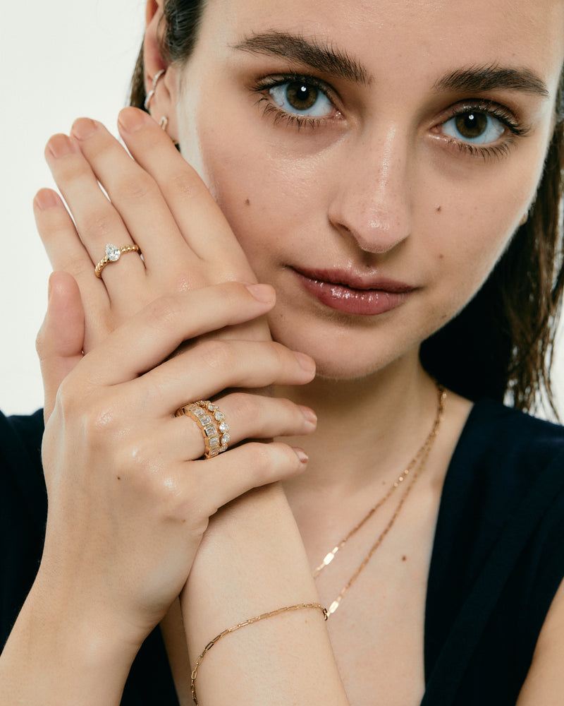 Pula Puff Solitaire Ring [Pear] - PRMAL